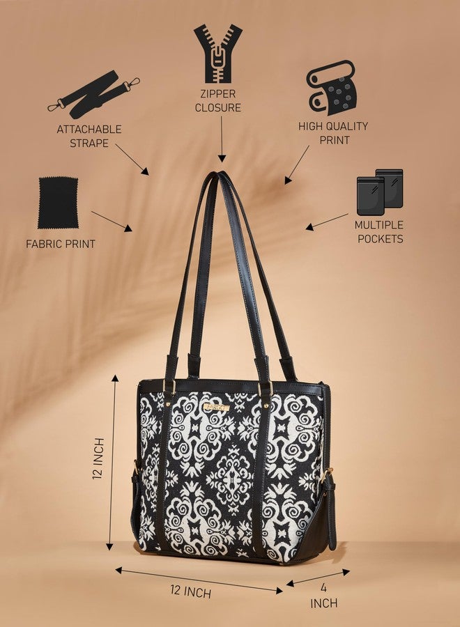 Fargo PU Canvas Women's Stylish Handbag (FGO-780) - Image 5